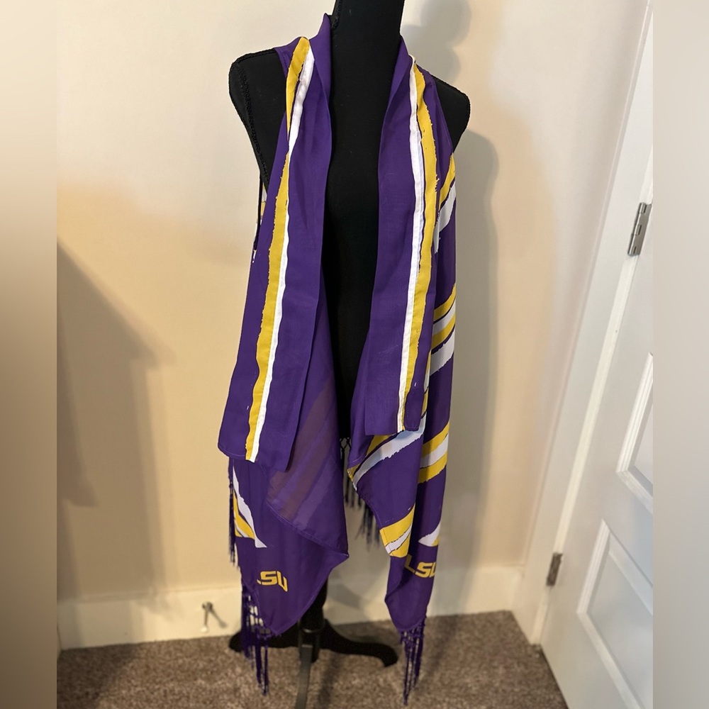 LSU Tigers Scarf Vest L/XL